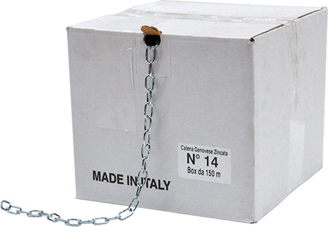 CATENA-GENOVESE-IN-SCATOLA-n.20-mm-4,4-x-mt-50-Ømm-21,8-x-7,8-Aref