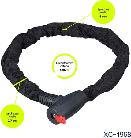 Catena Lucchetto Antifurto In Acciaio Con Rivestimento In Nylon Moto Bici Xc-1968 Auto e Moto > Sport e Tempo Libero > Ciclismo > Antifurto per Bici > Sport > Moto > Antifurto Moto Trade Shop italia - Napoli, Commerciovirtuoso.it