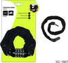Catena-Lucchetto-Antifurto-In-Acciaio-Rivestimento-In-Nylon-Combinazione-Xc-1967