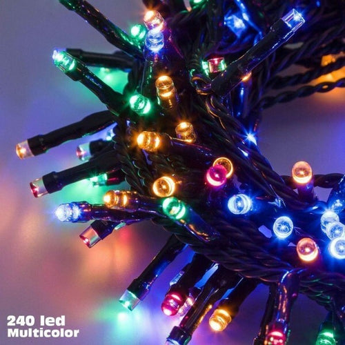 Catena-Luci-A-Led-Luminosa-Natalizia-Metri-240-Led-Multicolor-Con-7-Giochi-Luce