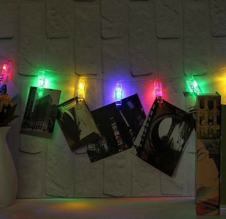 Catena Luminosa 10 Mollette Led Ghirlanda Stringa Per Appendere Foto Multicolor Illuminazione/Illuminazione per esterni/Catene luminose Trade Shop italia - Napoli, Commerciovirtuoso.it