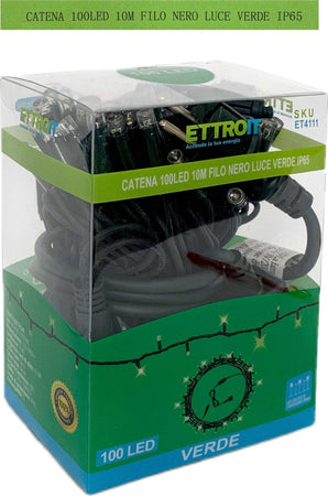 catena luminosa 100 led 10 metri filo nero luce verde ip65 /ET4111 Casa e cucina/Decorazioni per interni/Addobbi e decorazioni per ricorrenze/Decorazioni natalizie/Luci natalizie/Catene luminose per interni Zencoccostore - Formia, Commerciovirtuoso.it