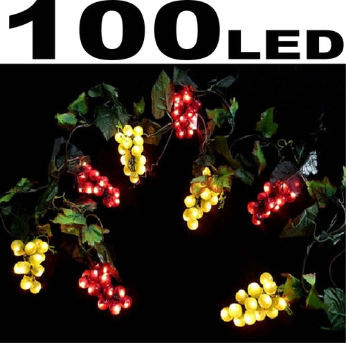 CATENA LUMINOSA 100 LED LUCI GRAPPOLO UVA BIANCO CALDO 8 FUNZIONI MINILUCCIOLE  Trade Shop italia - Napoli, Commerciovirtuoso.it