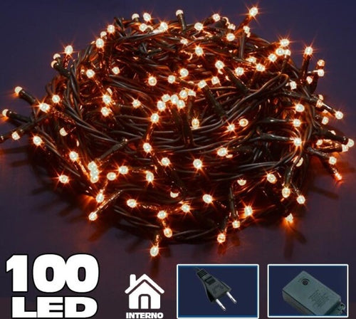 Catena Luminosa 100 Luci Led Lucciole Bianco Caldo Con Controller 8 Funzioni Illuminazione/Illuminazione per esterni/Catene luminose Trade Shop italia - Napoli, Commerciovirtuoso.it