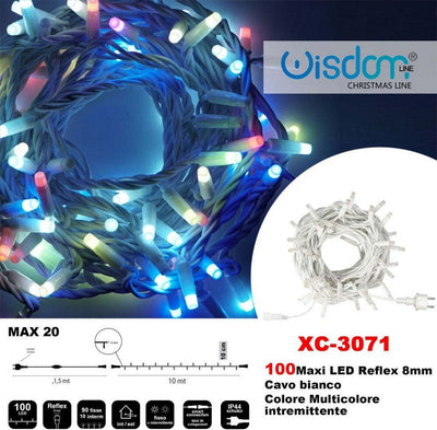 Catena Luminosa 100 Luci Led Lucciole Colore Multicolore Intermittente Xc-3071 Casa, arredamento e bricolage > Prodotti per Feste > Prodotti Natalizi Trade Shop italia - Napoli, Commerciovirtuoso.it