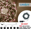Catena-Luminosa-100-Luci-Led-Lucciole-Luce-Rosa-+-Calda-Cavo-Verde-Ip44-Xc-4447