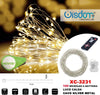 Catena Luminosa 100 Microled A Batteria Cavo Silver Metal Luce Calda Xc-3231 Illuminazione/Illuminazione per esterni/Catene luminose Trade Shop italia - Napoli, Commerciovirtuoso.it