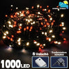 Catena-Luminosa-1000-Luci-Led-Albero-Di-Natale-Lucciole-Bianco-Caldo-Rosso-Esterno