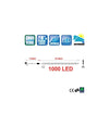 Catena Luminosa 1000 Luci Led Albero Natale Lucciole Bianco Freddo Blu Esterno