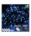 Catena Luminosa 1000 Luci Led Albero Natale Lucciole Bianco Freddo Blu Esterno