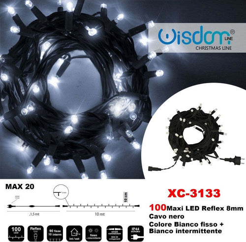 Catena Luminosa 100luci Led Lucciole Bianco Fisso + Bianco Intermittente Xc-3133 Casa, arredamento e bricolage > Prodotti per Feste > Prodotti Natalizi Trade Shop italia - Napoli, Commerciovirtuoso.it
