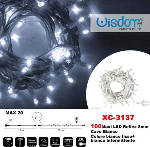 Catena Luminosa 100luci Led Lucciole Bianco Fisso + Bianco Intermittente Xc-3137 Casa, arredamento e bricolage > Prodotti per Feste > Prodotti Natalizi Trade Shop italia - Napoli, Commerciovirtuoso.it