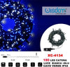 Catena-Luminosa-180-Luci-Led-Lucciole-Luce-Bianca-+-Blu-Cavo-Verde-Ip44-Xc-4134