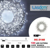 Catena-Luminosa-180-Luci-Led-Lucciole-Luce-Bianca-Cavo-Trasparente-Ip44-Xc-3148