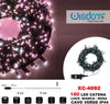 Catena-Luminosa-180-Luci-Led-Lucciole-Luce-Bianca-+-Rosa-Cavo-Verde-Ip44-Xc-4092