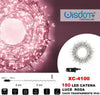 Catena-Luminosa-180-Luci-Led-Lucciole-Luce-Rosa-Cavo-Trasparente-Ip44-Xc-4100