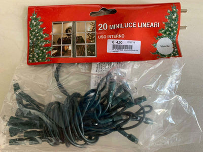CATENA LUMINOSA 20 MINILUCI BIANCHE LINEARE USO INTERNO 1,30 Mt NATALE Casa e cucina/Decorazioni per interni/Addobbi e decorazioni per ricorrenze/Decorazioni natalizie/Luci natalizie/Catene luminose per interni Scontolo.net - Potenza, Commerciovirtuoso.it