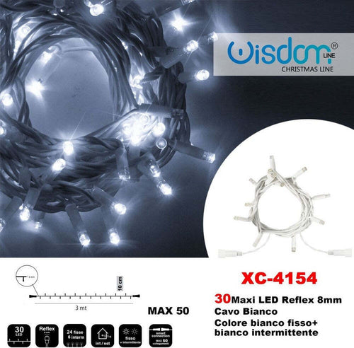 Catena Luminosa 30 Luci Led Lucciole Bianco Fisso + Bianco Intermittente Xc-4154 Casa, arredamento e bricolage > Prodotti per Feste > Prodotti Natalizi Trade Shop italia - Napoli, Commerciovirtuoso.it