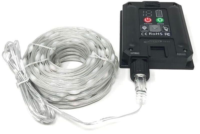 Catena Luminosa 30 Mt Luci Natalizi Con Pannello Solare Minilucciola 300 Led Rgb Universo