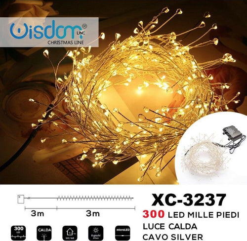 Catena Luminosa 300 Led Mille Piedi Effetto Ramo Luce Calda A Batteria Xc-3237 Illuminazione/Illuminazione per esterni/Catene luminose Trade Shop italia - Napoli, Commerciovirtuoso.it