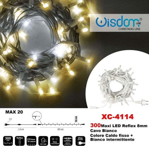 Catena Luminosa 300 Luci Led Lucciole Caldo Fisso + Bianco Intermittente Xc-4114 Casa, arredamento e bricolage > Prodotti per Feste > Prodotti Natalizi Trade Shop italia - Napoli, Commerciovirtuoso.it