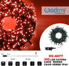 Catena-Luminosa-300-Luci-Led-Lucciole-Luce-Rosso-Cavo-Verde-Ip44-Xc-4477