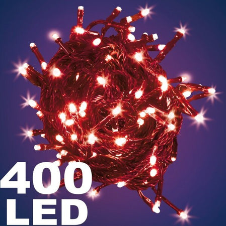 Catena-Luminosa-400-Luci-Led-Lucciole-Colore-Rosso-Controller-8-Funzioni-Interno