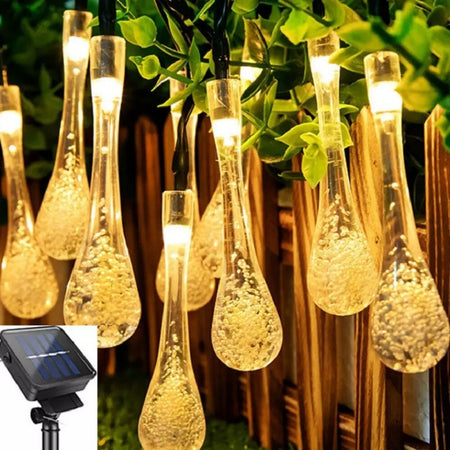 Catena Luminosa 50 Gocce Luminose Led Ad Energia Solare Ip44 Luce Calda Xc-4806 Illuminazione/Illuminazione per esterni/Catene luminose Trade Shop italia - Napoli, Commerciovirtuoso.it