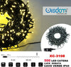 Catena-Luminosa-500-Luci-Led-Lucciole-Luce-Dorata-Cavo-Verde-Ip44-Xc-3108