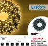 Catena Luminosa 720 Luci Led Lucciole Luce Calda Cavo Verde Ip44 Xc-3114 Illuminazione/Illuminazione per esterni/Catene luminose Trade Shop italia - Napoli, Commerciovirtuoso.it