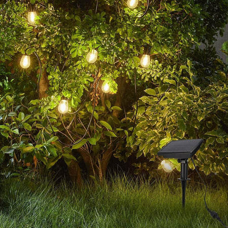 Catena Luminosa A Led Energia Pannello Solare Con 10 Lampadine Luce Calda 4,5 Mt Illuminazione/Illuminazione per esterni/Catene luminose Trade Shop italia - Napoli, Commerciovirtuoso.it