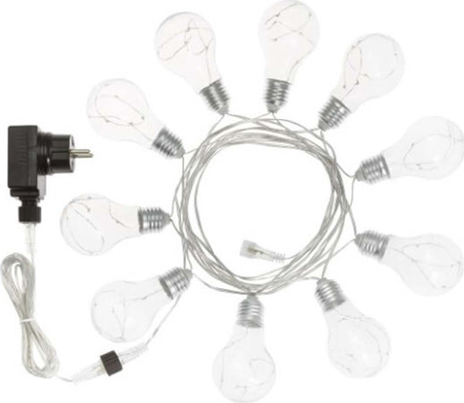 Catena luminosa con 10 lampade microled in filo metallico decorazioni natalizie da esterno Casa e cucina/Decorazioni per interni/Addobbi e decorazioni per ricorrenze/Decorazioni natalizie/Luci natalizie/Catene luminose per interni MagiediNatale.it - Altamura, Commerciovirtuoso.it