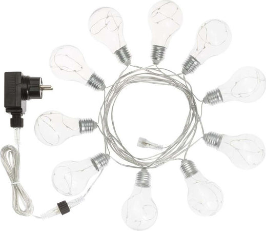 Catena luminosa con 10 lampade microled in filo metallico decorazioni natalizie da esterno Casa e cucina/Decorazioni per interni/Addobbi e decorazioni per ricorrenze/Decorazioni natalizie/Luci natalizie/Catene luminose per interni MagiediNatale.it - Altamura, Commerciovirtuoso.it