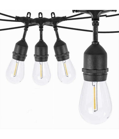 Catena Luminosa Con Pannello Solare 10 Lampadine E27 Impermeabile Ip65 S20a-10m