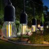 Catena-luminosa-esterno-20-Lampadine-E27-LED-cavo-NERO-10-mt-STRINGA-impermeabile-IP65