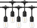 Catena-luminosa-esterno-20-Lampadine-E27-LED-cavo-NERO-10-mt-STRINGA-impermeabile-IP65