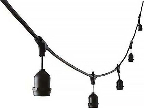 Catena-luminosa-esterno-20-Lampadine-E27-LED-cavo-NERO-10-mt-STRINGA-impermeabile-IP65