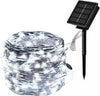 CATENA-LUMINOSA-NATALE-10-mt-100-LED-FILO-RAME-PANNELLO-SOLARE-Picchetto-8-giochi