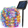 CATENA-LUMINOSA-NATALE-10-mt-100-LED-FILO-RAME-PANNELLO-SOLARE-Picchetto-8-giochi