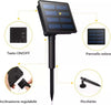 CATENA-LUMINOSA-NATALE-10-mt-100-LED-FILO-RAME-PANNELLO-SOLARE-Picchetto-8-giochi