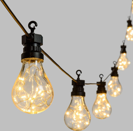 Catena luminosa Party con 10 lampadine a led decorazione per veranda e giardino Ø 67 mm Illuminazione/Illuminazione per esterni/Catene luminose Decor Space - Altamura, Commerciovirtuoso.it
