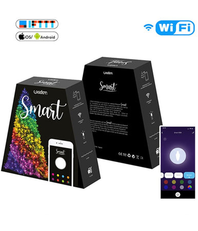 Catena Luminosa Per Albero Controllo Remoto Tramite App Wifi Smart 180 Led Rgb