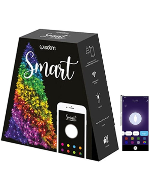 Catena Luminosa Per Albero Controllo Remoto Tramite App Wifi Smart 180 Led Rgb