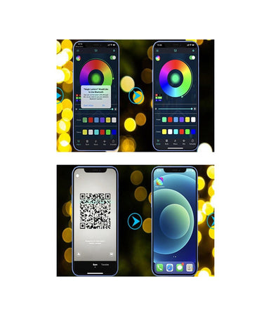 Catena Luminosa Solare Crepuscolare Led Rgb Rgbw Smart Bluetooth Ip65 Luce 13 Mt