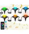 Catena Luminosa Solare Crepuscolare Led Rgb Rgbw Smart Bluetooth Ip65 Luce 13 Mt