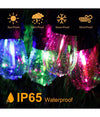 Catena Luminosa Solare Da Esterno Giardino 10 Mt 10 Lampadine Luce Rgb Mz-lxy