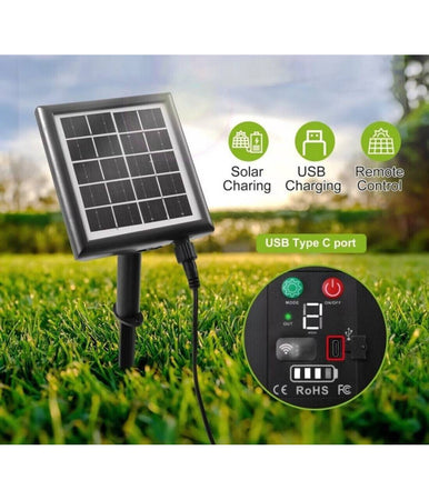 Catena Luminosa Solare Da Esterno Giardino 10 Mt 10 Lampadine Luce Rgb Mz-lxy