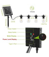Catena Luminosa Solare Da Esterno Giardino 10 Mt 10 Lampadine Luce Rgb Mz-lxy