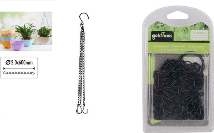 Catena Per Appendere Vaso Fiori Piante Fioriera Nera Con Gancio 2mm X 60cm 92604 Illuminazione/Illuminazione per esterni/Catene luminose Trade Shop italia - Napoli, Commerciovirtuoso.it