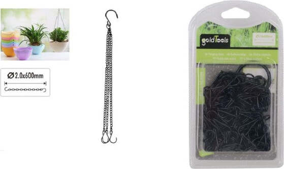 Catena-Per-Appendere-Vaso-Fiori-Piante-Fioriera-Nera-Con-Gancio-2mm-X-60cm-92604